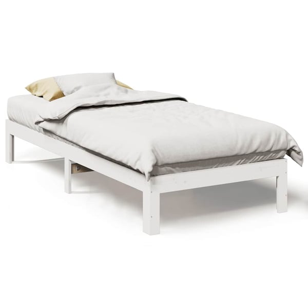 vidaXL Sengeramme uten madrass hvit 80x200 cm heltre furu