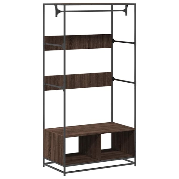 vidaXL Garderobe brun eik 90x50x180 cm konstruert tre