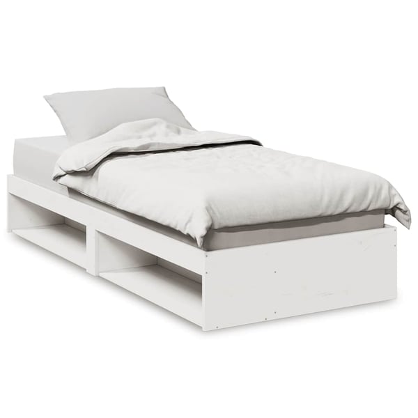 vidaXL Dagseng uten madrass hvit 75x190 cm heltre furu