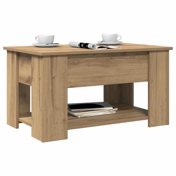 vidaXL Salongbord artisan eik 79x49x41 cm konstruert tre