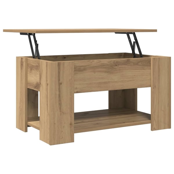 vidaXL Salongbord artisan eik 79x49x41 cm konstruert tre