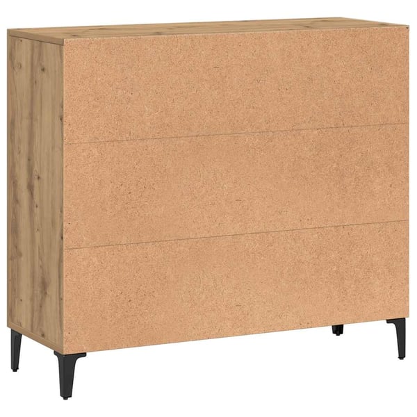 vidaXL Skjenk artisan eik 90x34x80 cm konstruert tre