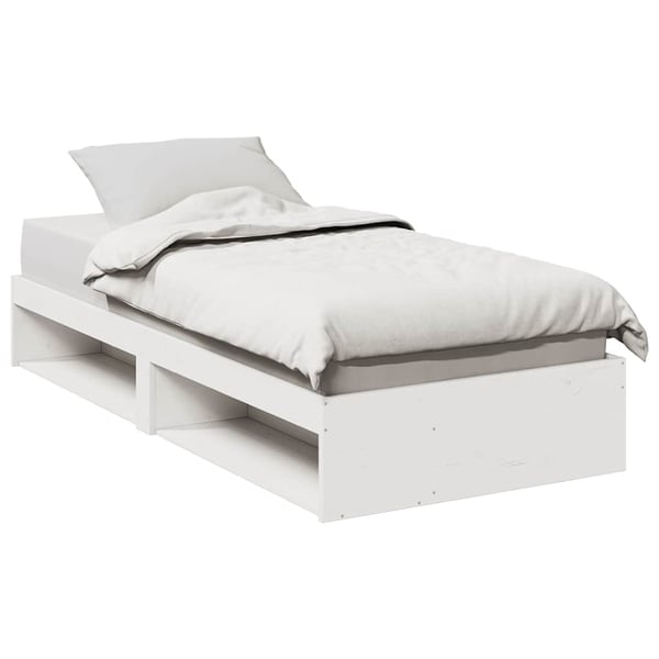 vidaXL Dagseng uten madrass hvit 90x200 cm heltre furu