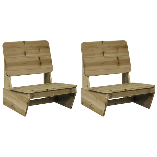 vidaXL Hagestoler 2 stk 60x64x70,5 cm impregnert furu