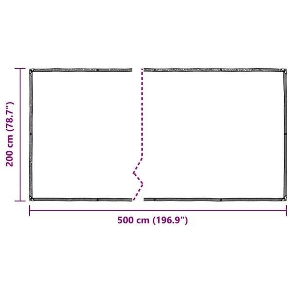vidaXL Klar presenning med maljer 2x5 m polyetylen