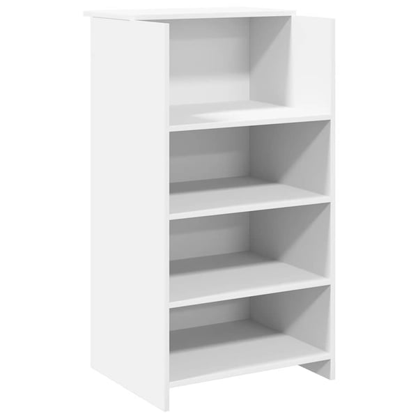 vidaXL Resepsjonsdisk hvit 55x50x103,5 cm konstruert tre
