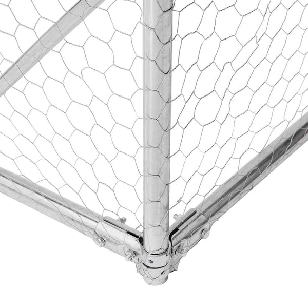 vidaXL Kyllingløp med tak 2,5x6x2,25 m galvanisert stål