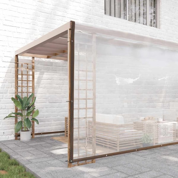 vidaXL kirkas suojapeite silmukoilla 8x12 m polyeteeniä