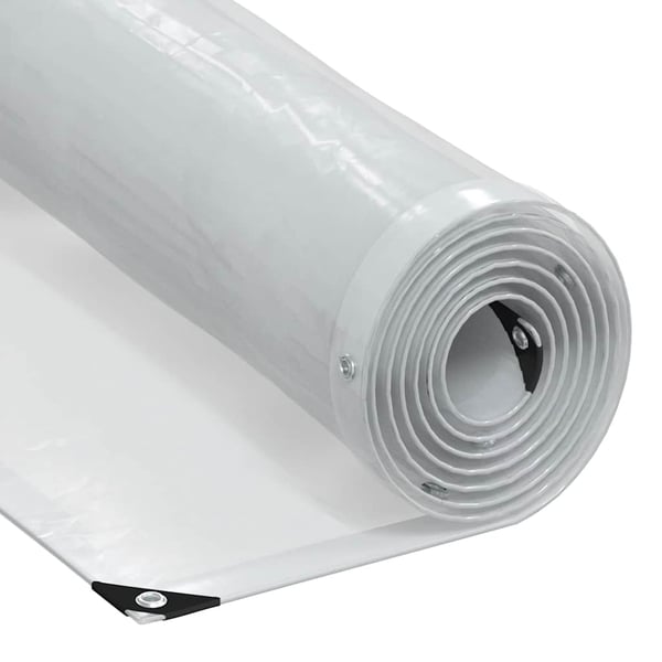 vidaXL Klar presenning med maljer 2x5 m polyetylen