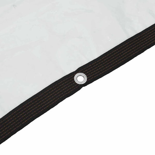 vidaXL Klar presenning med maljer 5x5 m polyetylen