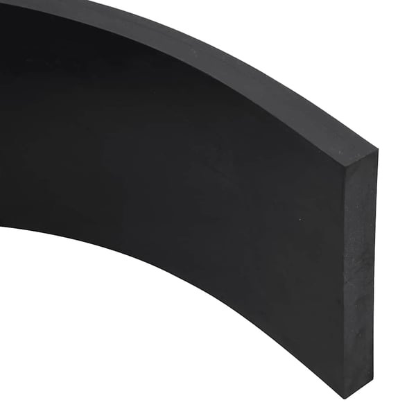 vidaXL kumireuna lumiauralle Musta 200x15x2 cm