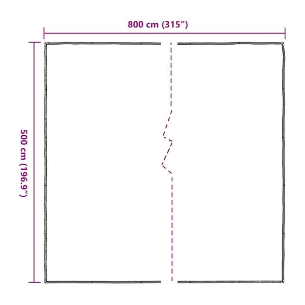 vidaXL kirkas suojapeite silmukoilla 5x8 m polyeteeni