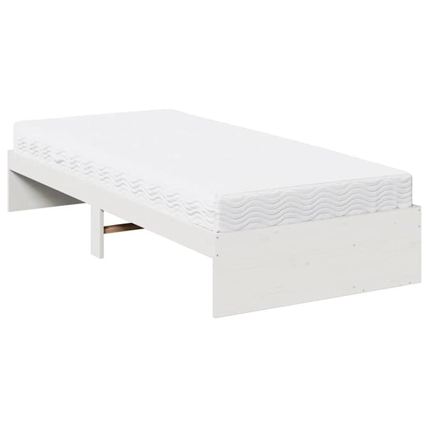 vidaXL daybed med madras 80x200 cm massivt fyrretræ hvid