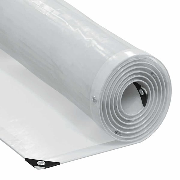 vidaXL kirkas suojapeite silmukoilla 12x12 m polyeteeniä