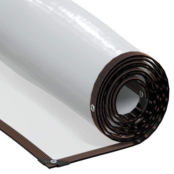 vidaXL Klar presenning med maljer 5x10 m polyetylen