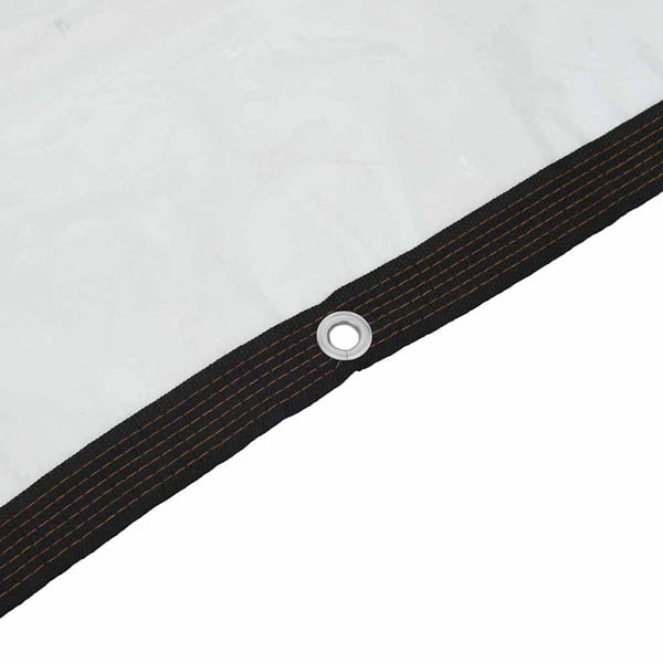 vidaXL Klar presenning med maljer 1x12 m polyetylen