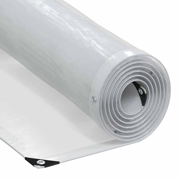 vidaXL kirkas suojapeite silmukoilla 5x5 m polyeteeni