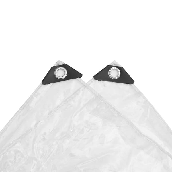 vidaXL Klar presenning med maljer 6x12 m PVC