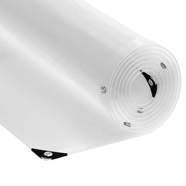vidaXL Klar presenning med maljer 4x5 m PVC