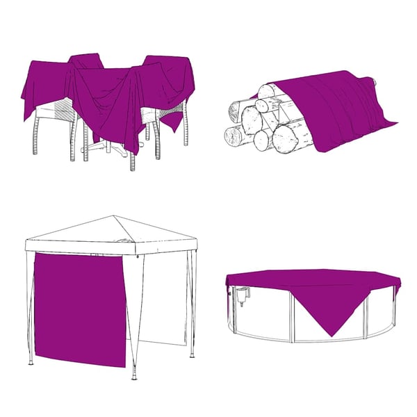 vidaXL kirkas suojapeite silmukoilla 4x4 m polyeteeniä