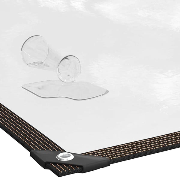 vidaXL Klar presenning med maljer 3x3 m polyetylen