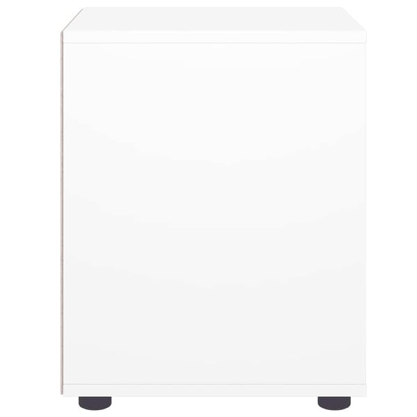 vidaXL sengebord VISNES 45x40x50 cm konstrueret træ hvid