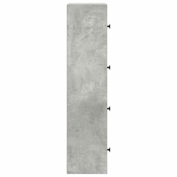 vidaXL Bokhylle betonggrå 40x24x102 cm konstruert tre