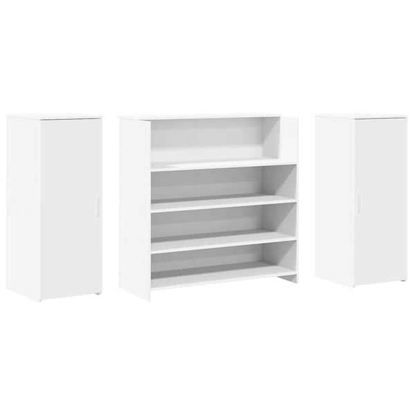 vidaXL Resepsjonsdisk hvit 180x50x103,5 cm konstruert tre