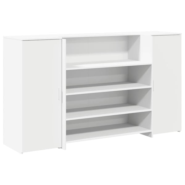 vidaXL Resepsjonsdisk hvit 180x50x103,5 cm konstruert tre
