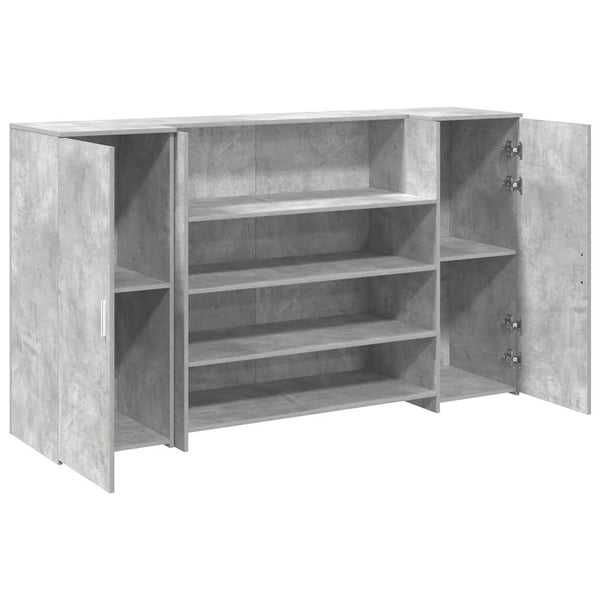 vidaXL Resepsjonspult betonggrå 180x50x103,5 cm konstruert tre