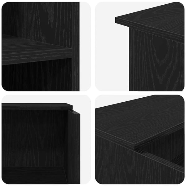 vidaXL Resepsjonsdisk svart eik 100x50x103,5 cm konstruert tre