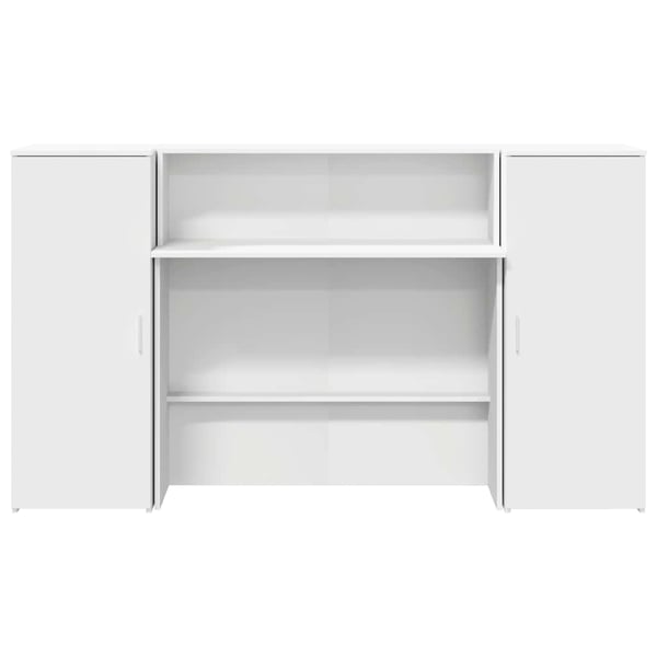 vidaXL Resepsjonsdisk hvit 180x50x103,5 cm konstruert tre