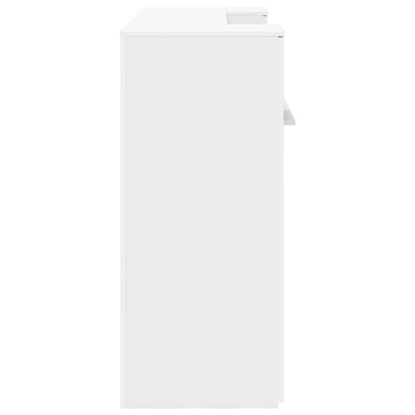 vidaXL Resepsjonsdisk hvit 180x50x103,5 cm konstruert tre