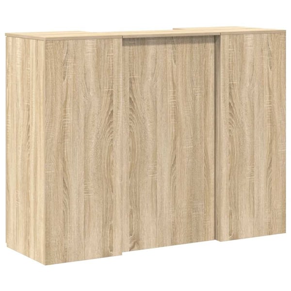 vidaXL Resepsjonspult sonoma eik 135x50x103,5 cm konstruert tre