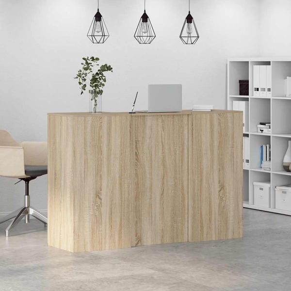 vidaXL receptionsskranke 155x50x103,5 cm konstrueret træ sonoma-eg