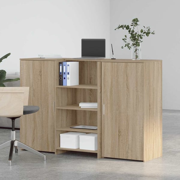 vidaXL receptionsskranke 155x50x103,5 cm konstrueret træ sonoma-eg