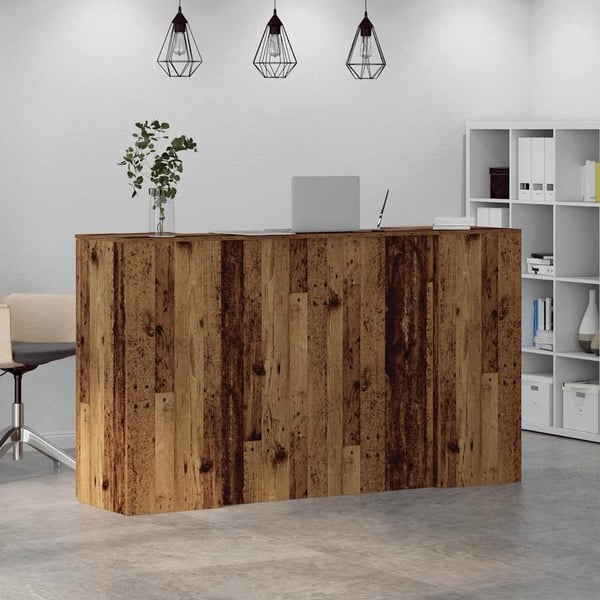 vidaXL receptionsskranke 180x50x103,5 cm konstrueret træ antikt træ