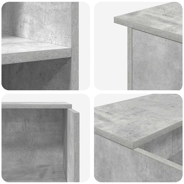 vidaXL Resepsjonspult betonggrå 100x50x103,5 cm konstruert tre