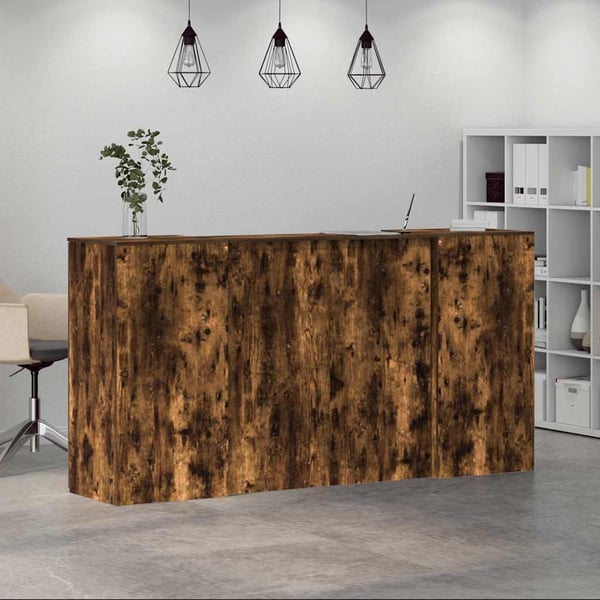 vidaXL receptionsskranke 200x50x103,5 cm røget egetræsfarve