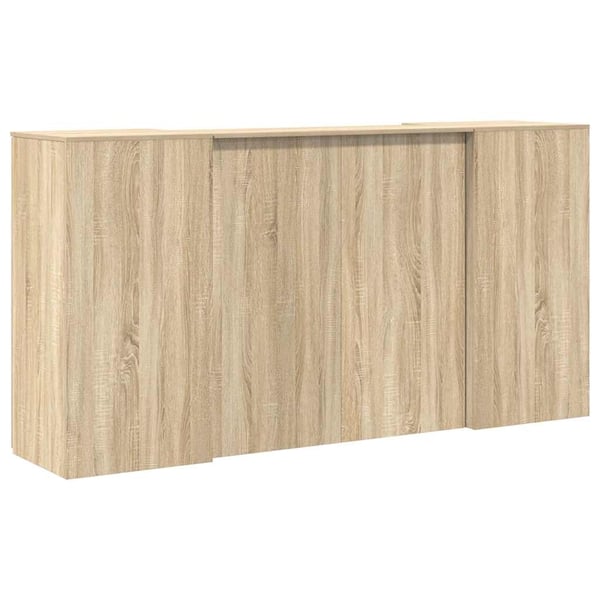 vidaXL receptionsskranke 200x50x103,5 cm konstrueret træ sonoma-eg