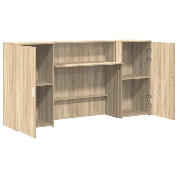 vidaXL receptionsskranke 200x50x103,5 cm konstrueret træ sonoma-eg