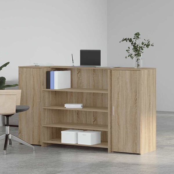 vidaXL Resepsjonspult sonoma eik 180x50x103,5 cm konstruert tre