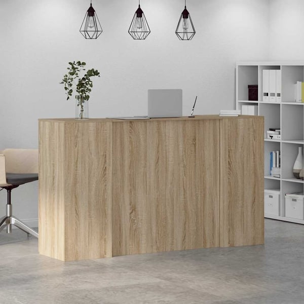 vidaXL Resepsjonspult sonoma eik 180x50x103,5 cm konstruert tre
