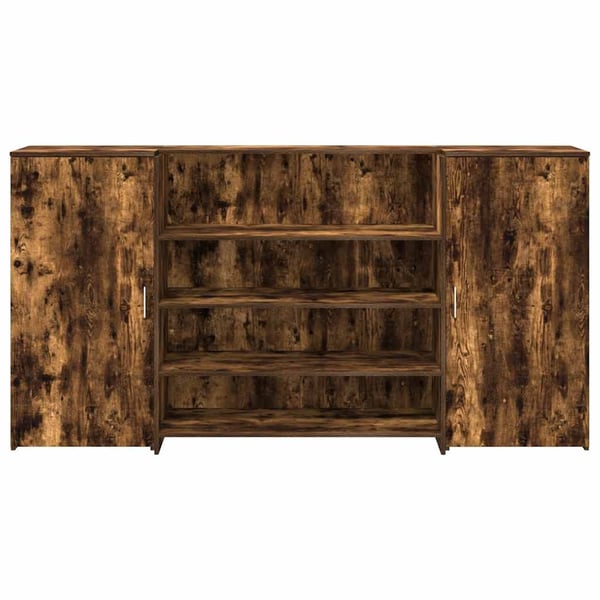 vidaXL Resepsjonspult røkt eik 200x50x103,5 cm konstruert tre