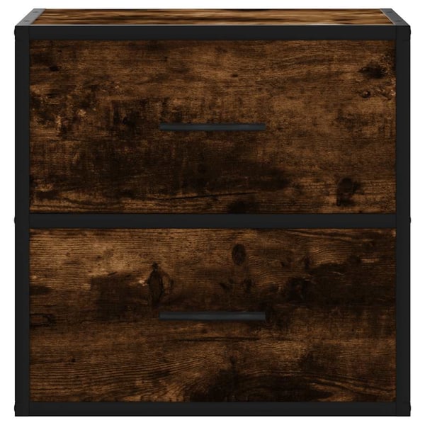 vidaXL Veggmontert nattbord røkt eik 40x31x39,5 cm