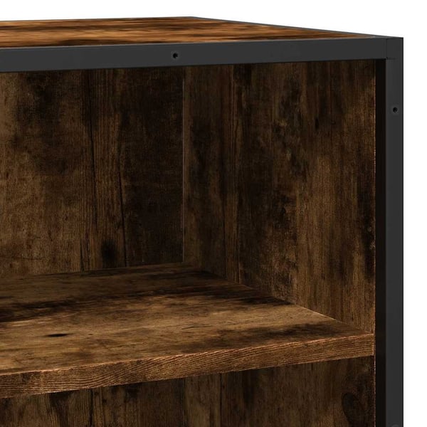 vidaXL Skjenk røkt eik 68x35x76 cm konstruert tre og metall