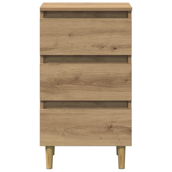 vidaXL Nattbord artisan eik 40x35x69 cm konstruert tre