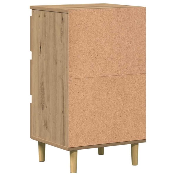vidaXL Nattbord artisan eik 40x35x69 cm konstruert tre