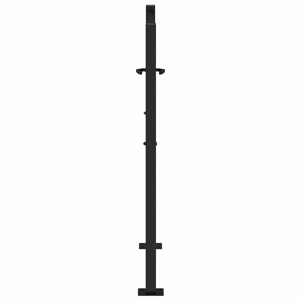 vidaXL havelåge sort 100x100 cm stålbladdesign