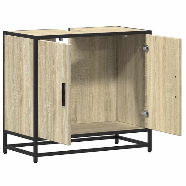 vidaXL Baderomsskap Sonoma eik 65x33x60 cm konstruert tre